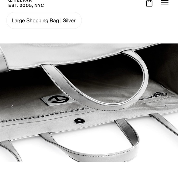 Telfar Silver Large Shopping Bag - Picture 3 of 12